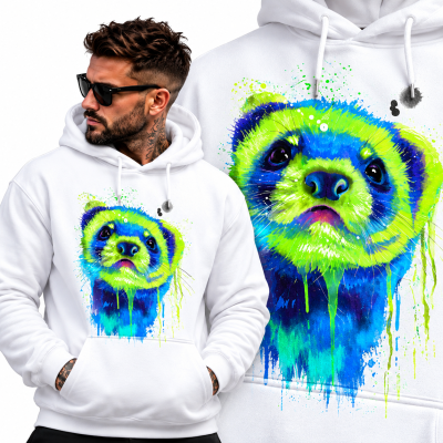 BLUZA Z KAPTUREM ZWIERZĘTA FRETKA